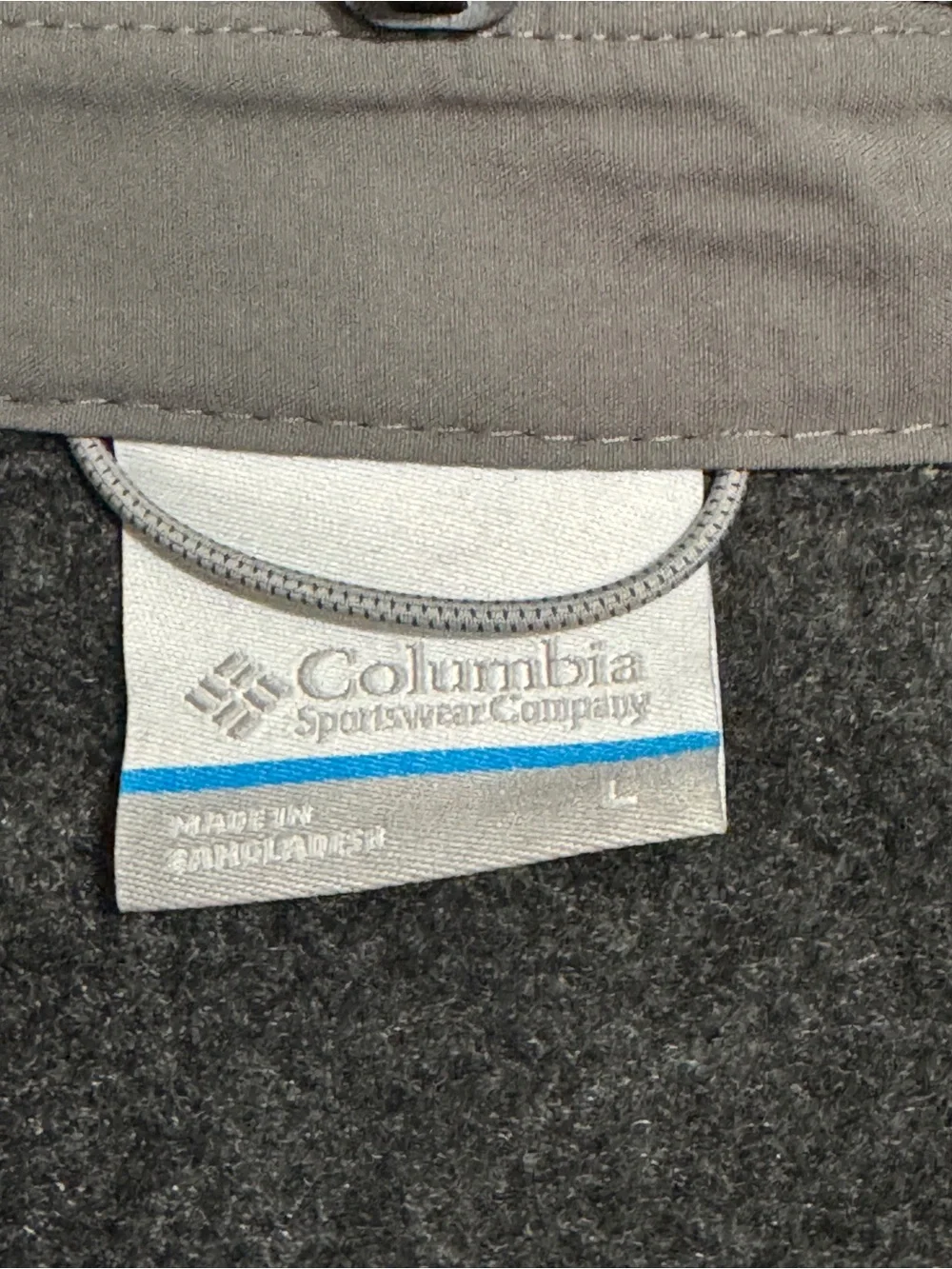Columbia Men's Charcoal Snap-Front Fleece Shirt Jacket